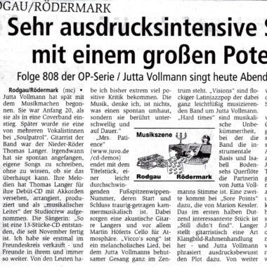 Offenbach Post - 26. Feb. 2005 - Mrs. Patience, Jutta Vollmann